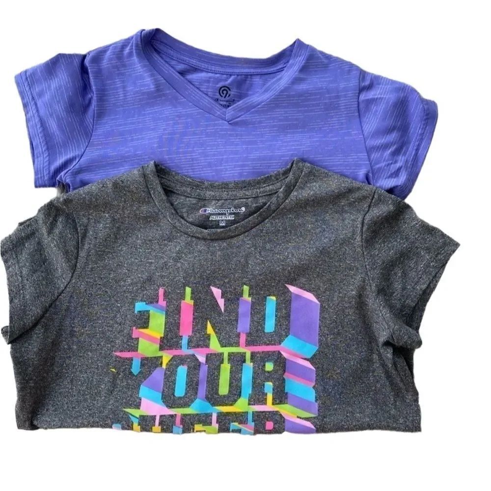 Champion Active shirts Sz M Purple/Grey